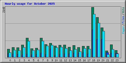 Hourly usage for October 2025