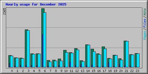 Hourly usage for December 2025